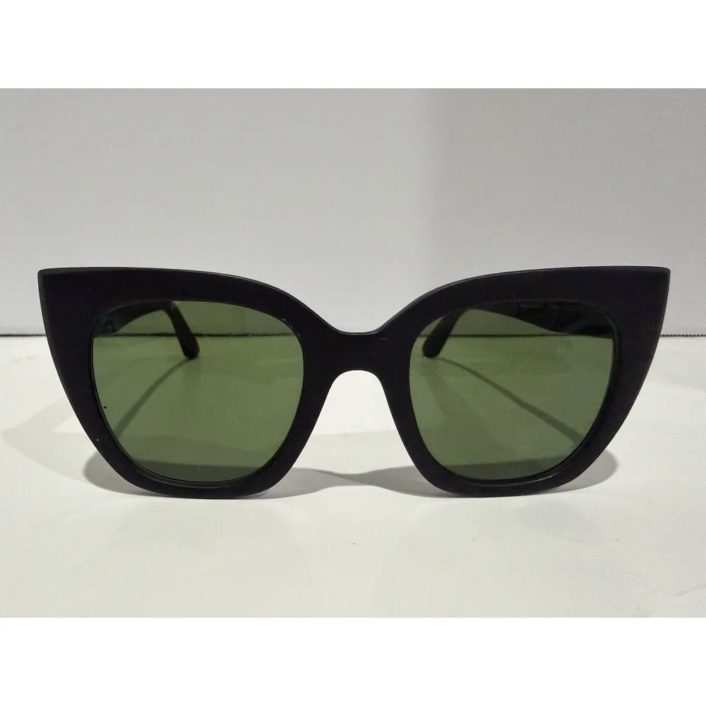 Toms Sydney Black Traveler Collection Sunglasses, Black / Green (Scuffs) #61